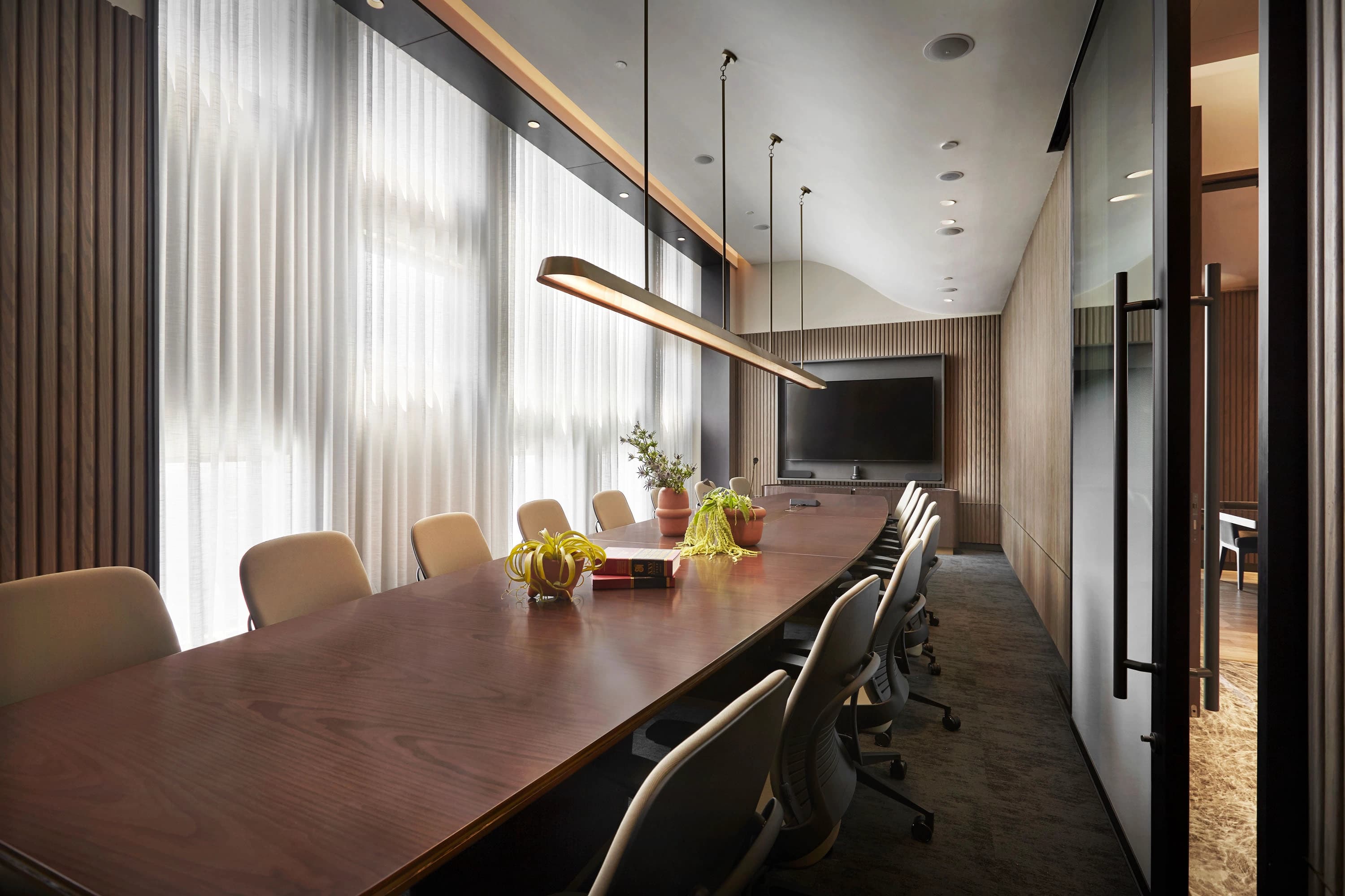 Modern office interior with collaborative space