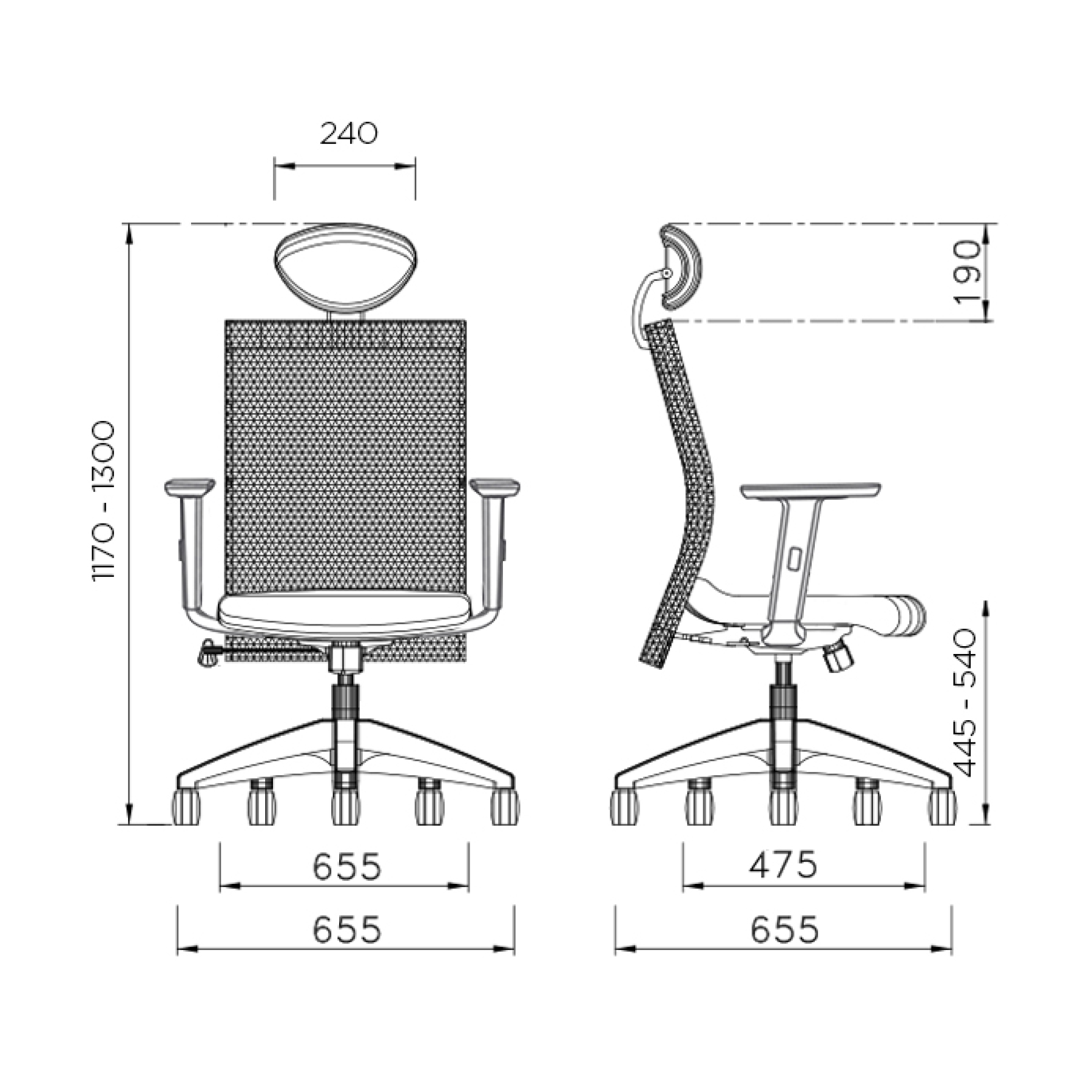 V3 Mesh HB - VINOTI - Solusi Furniture Ruang Komersial Anda